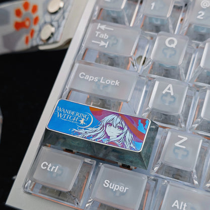 Wandering Witch: The Journey of Elaina, Elaina, 2.25U titanium alloy personalized keycaps, anime, games, novels, creative mechanical keyboards, decorative keycaps