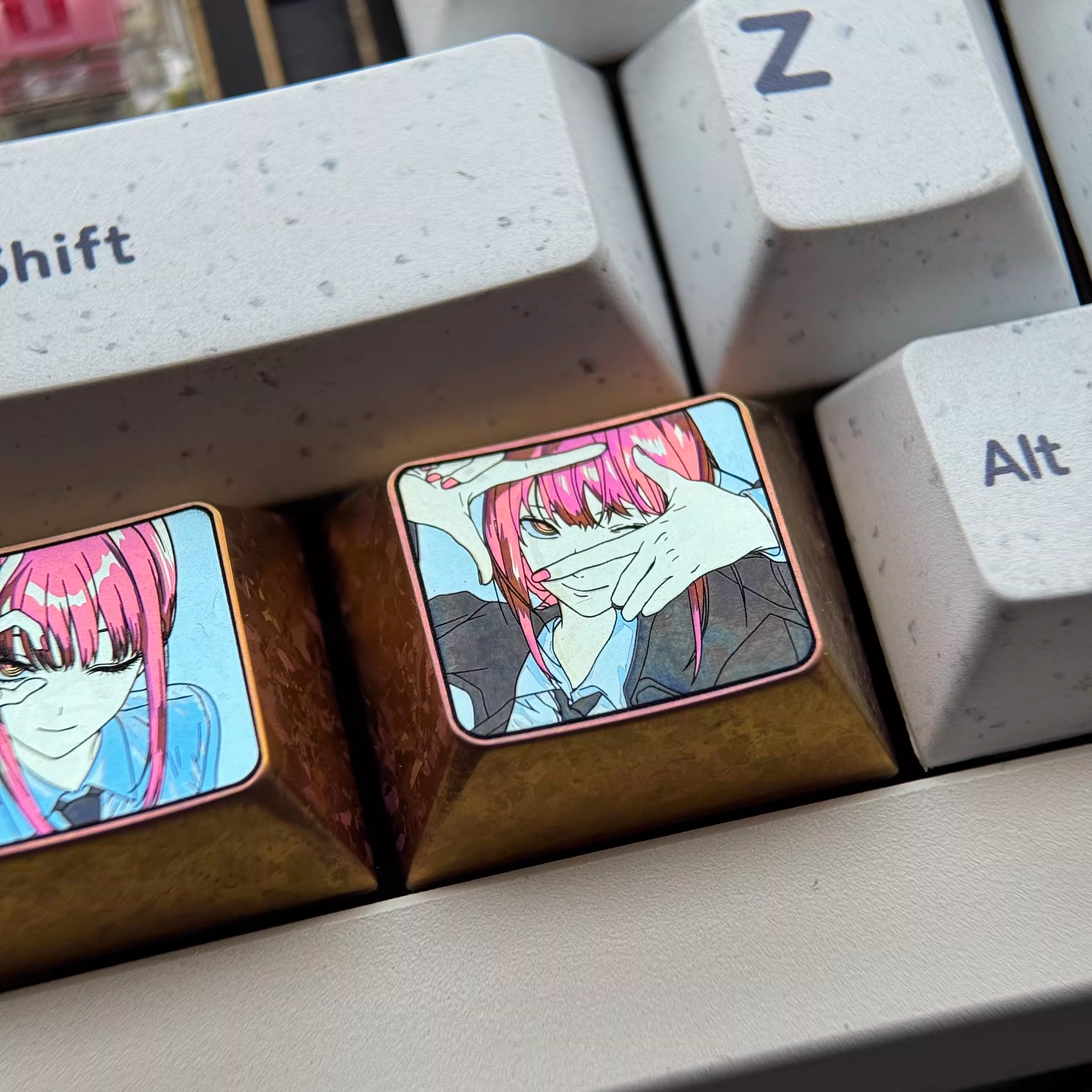 Chainsaw Man series, Makima, 1.25U titanium alloy personalized keycaps, anime and game culture creative decorative keycaps