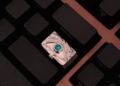 Diamond tears, resin inlaid personalized keycaps, fashionable art mechanical keyboard decorative keycaps.