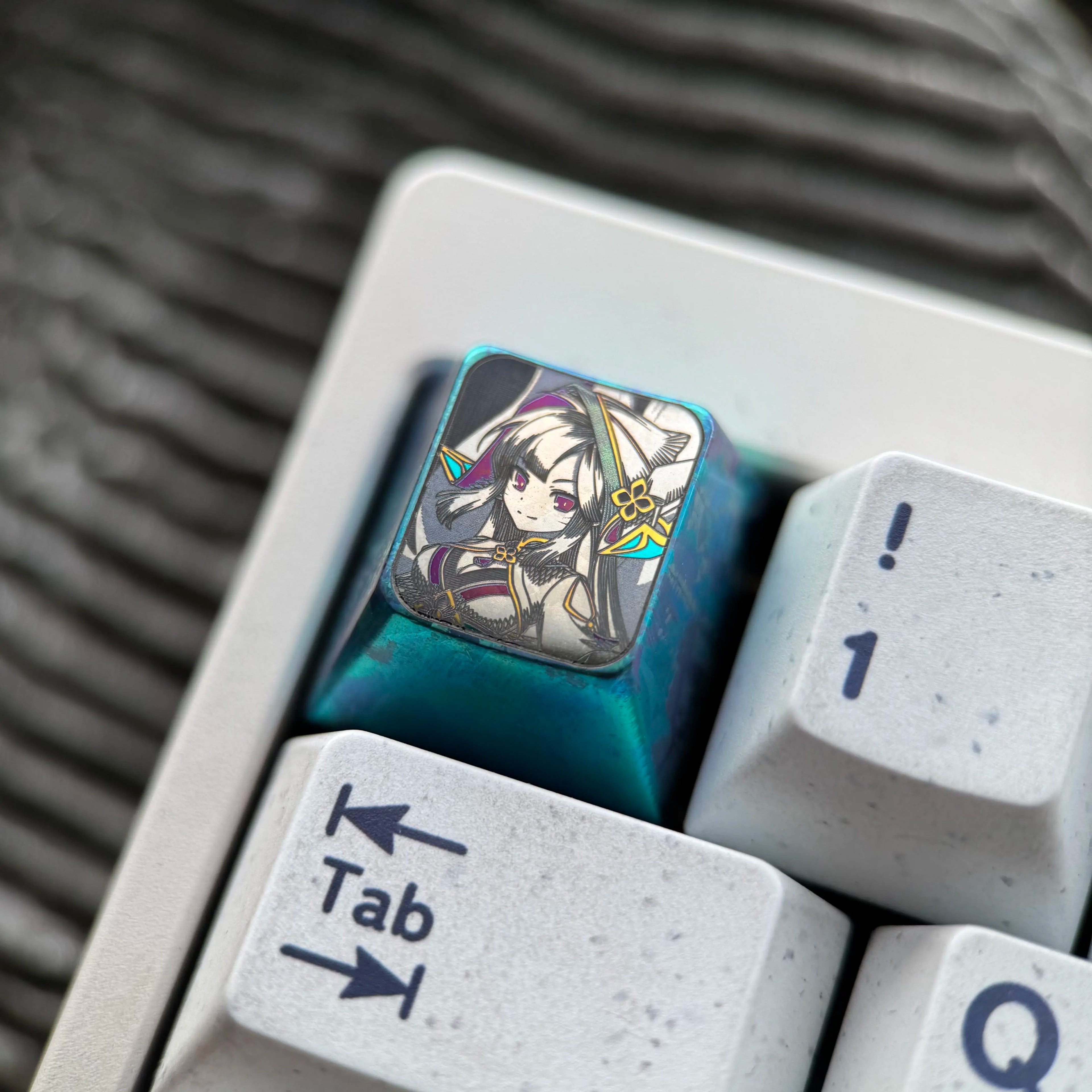 ELSWORD，1 U titanium alloy personalized keycaps, anime and game culture creative art keycaps, mechanical keyboard decorative keycaps
