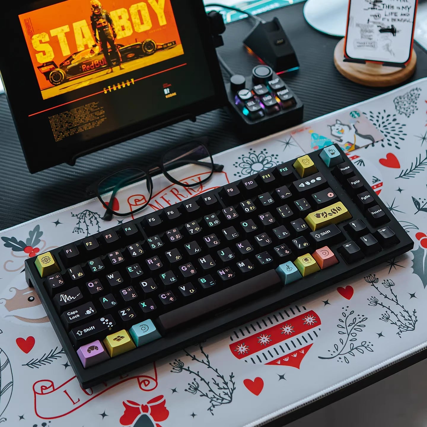 Afternoon Tea Series Keyboard Keycap Set, PBT Material Metallic Paint Texture, Mechanical Keyboard Decorative Keycap Set