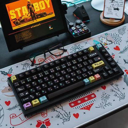 Afternoon Tea Series Keyboard Keycap Set, PBT Material Metallic Paint Texture, Mechanical Keyboard Decorative Keycap Set