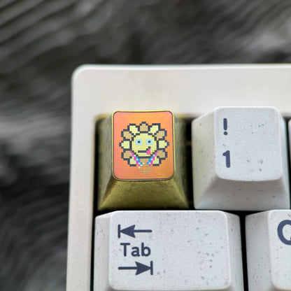 Sunflower, Sunflower series 14 models to choose from, 1U titanium alloy personalized keycaps, fashionable and trendy items, mechanical keyboard artistic decorative keycaps.