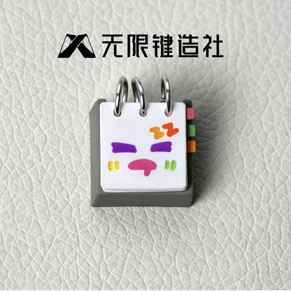 Calendar series cute personalized keycaps original design healing series multi-color resin molding mechanical keyboard decoration keycaps replaceable artistic keycaps