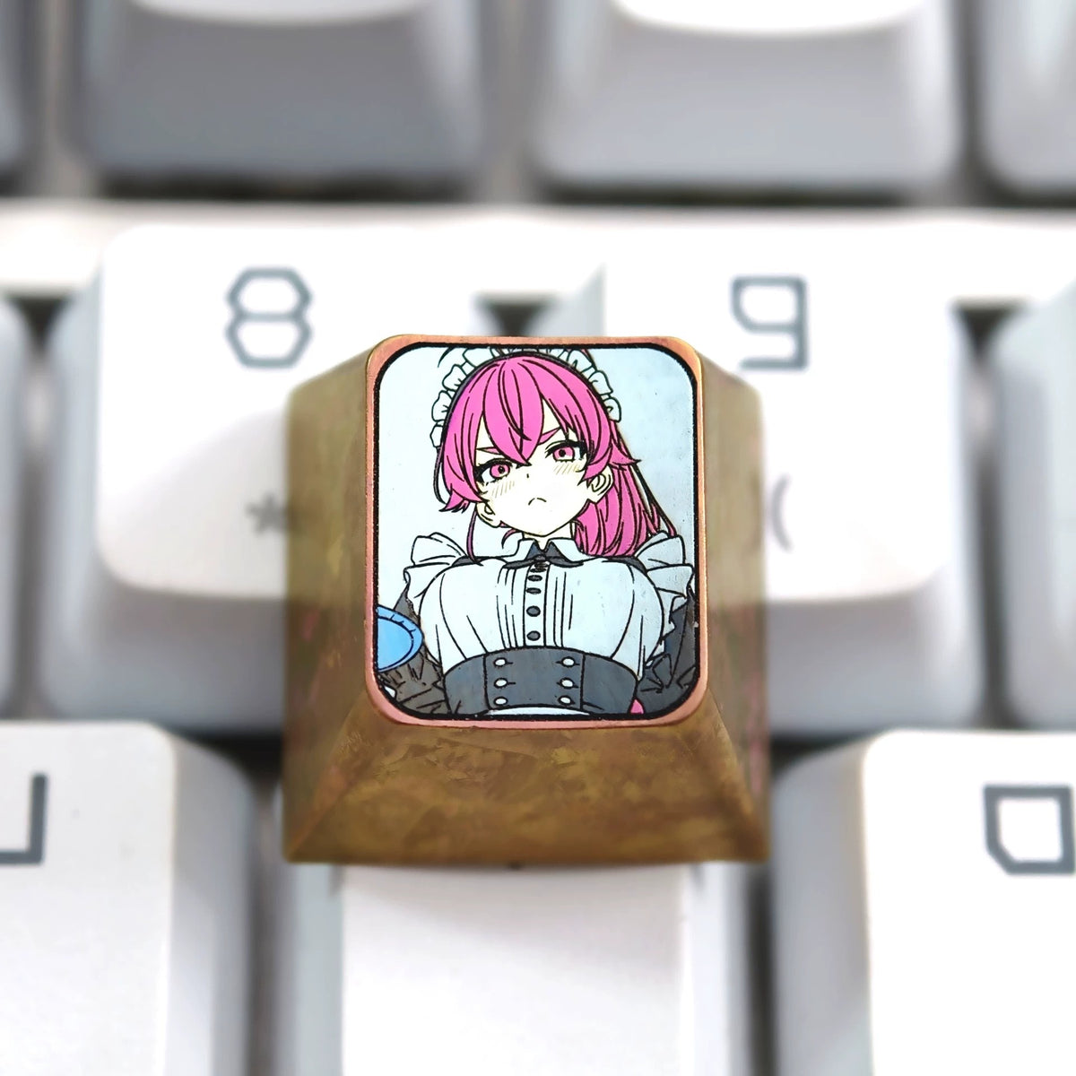 Mushoku Tensei: Jobless Reincarnation, Eris Greyrat 5 styles/1 U titanium alloy personalized keycaps, anime and game cultural creative keycaps, mechanical keyboard decorative keycaps