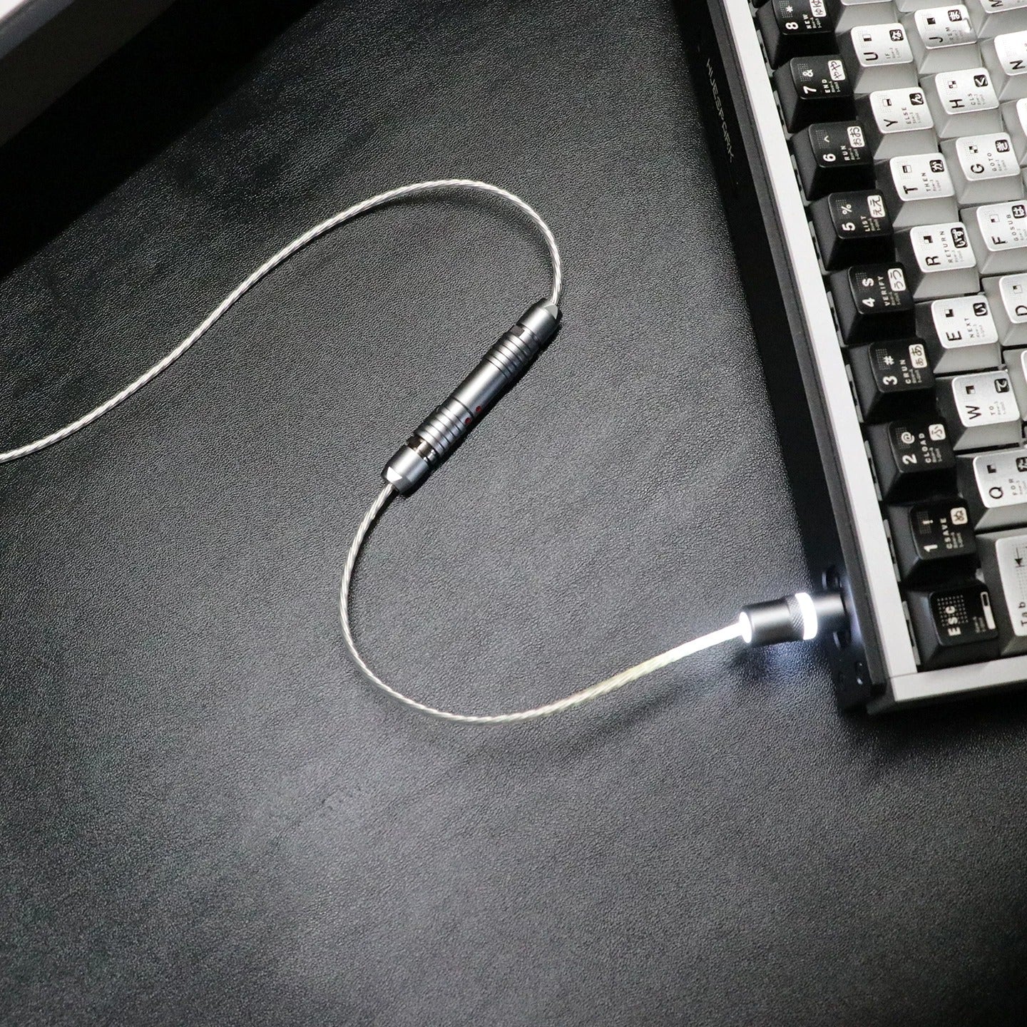 Fine silver flexible wire aviation plug wire, keyboard cable 8K keyboard custom data cable, Handmade data cable for mechanical keyboard, customized keyboard cable
