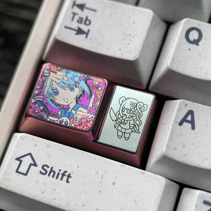 NEEDY GIRL OVERDOSE， 1.75U ladder CAPS titanium alloy personalized keycap, anime, gaming, cultural and creative mechanical keyboard decoration keycap
