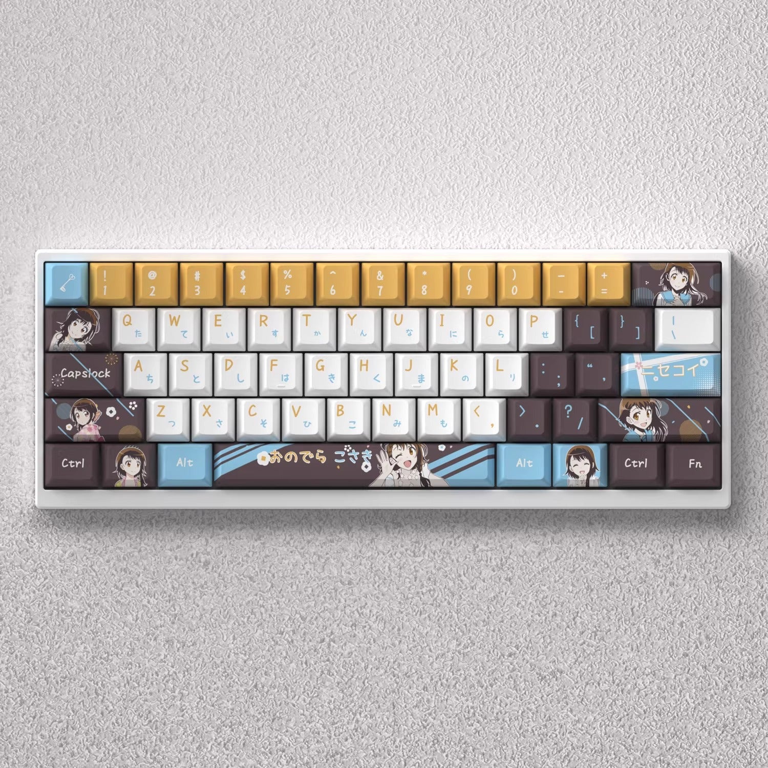 Nisekoi series, Onodera Kosaki theme, original high PBT material compatible MX switch mechanical keyboard, anime game theme set keycaps, mechanical keyboard replacement keycap set