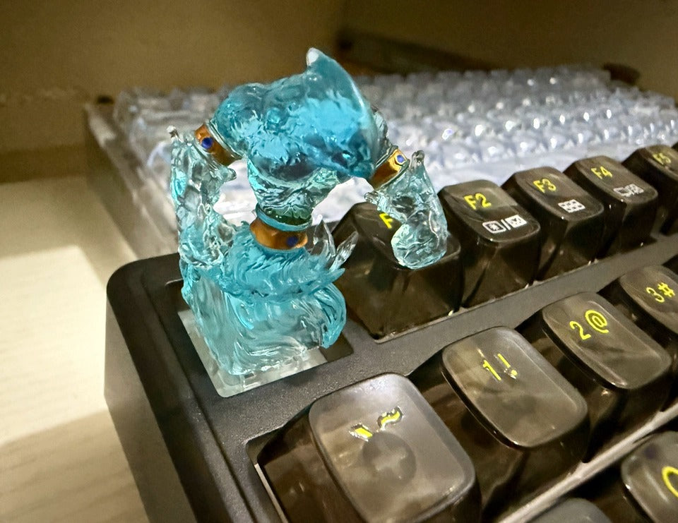 World of Warcraft, Water Elemental, Crystal Resin Molding, Handmade Resin Craftsman Keycaps, Game Anime Culture Creative Mechanical Keyboard Decorative Keycaps