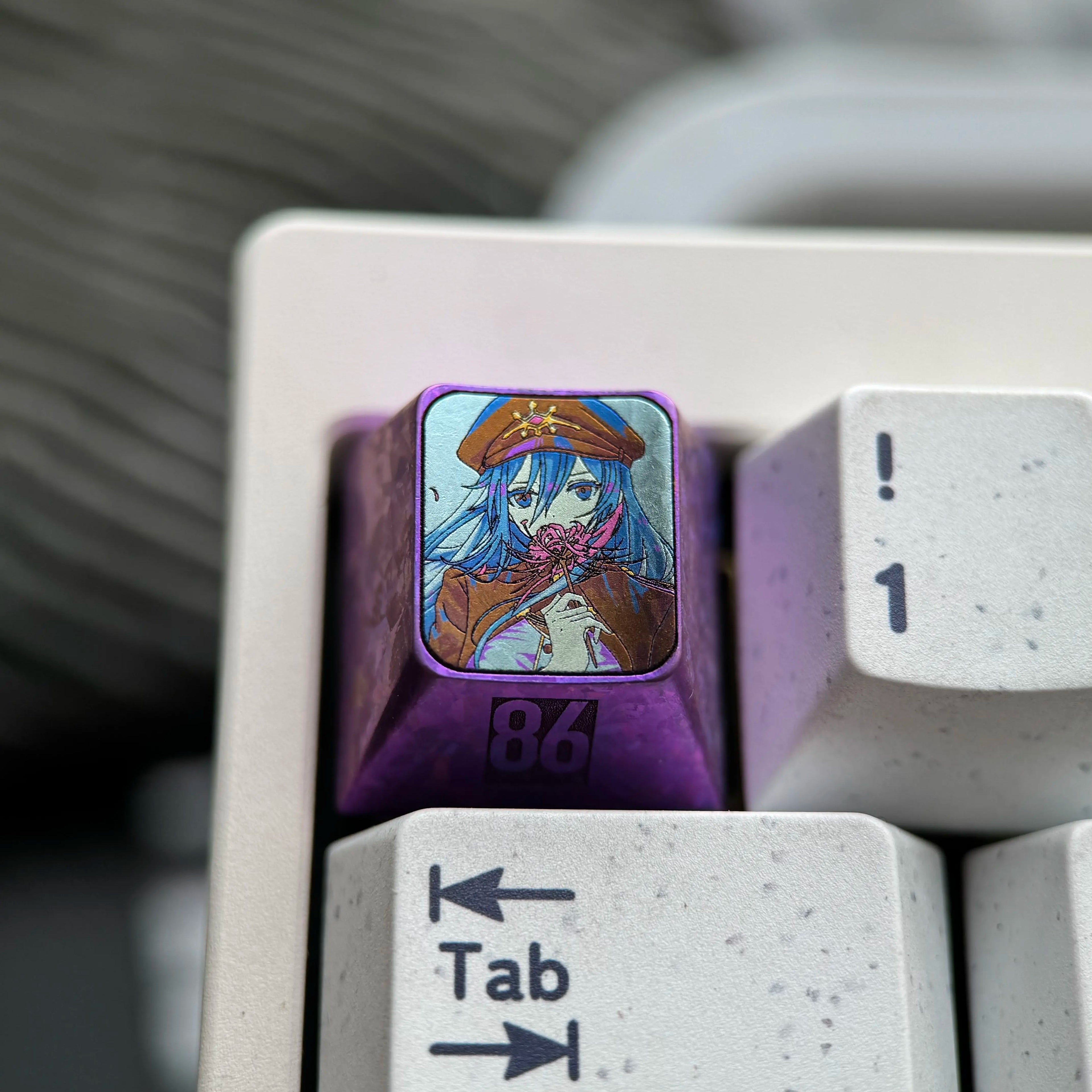 86eightysix，Vladilena Milize， 1U titanium alloy personalized keycaps, game creative cultural mechanical keyboard decorative keycaps