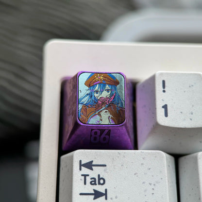 86eightysix，Vladilena Milize， 1U titanium alloy personalized keycaps, game creative cultural mechanical keyboard decorative keycaps
