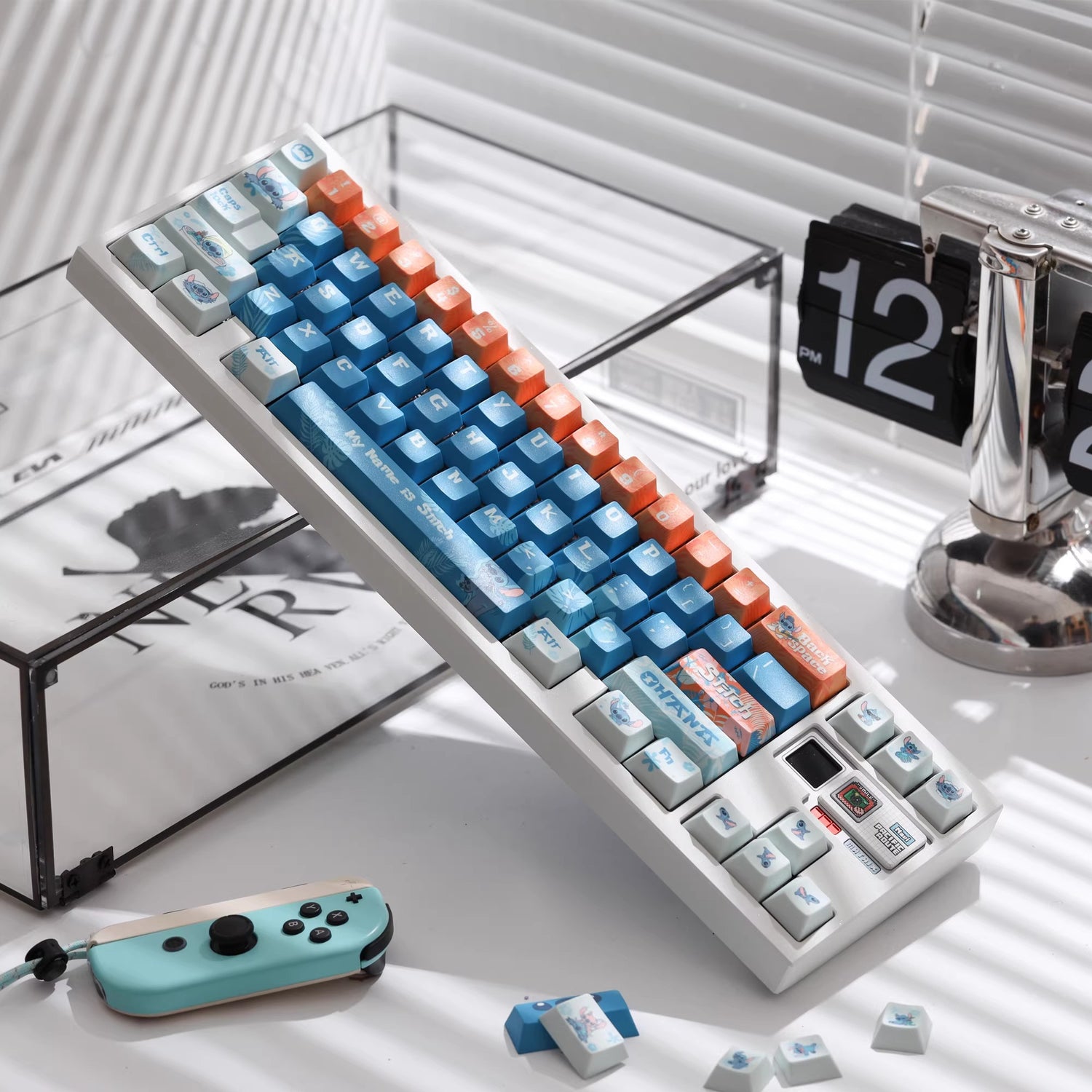 Lilo&amp;Stitch theme, Stitch PBT material, sublimation， Personalized keycap set, original factory height mechanical keyboard decorative keycap set