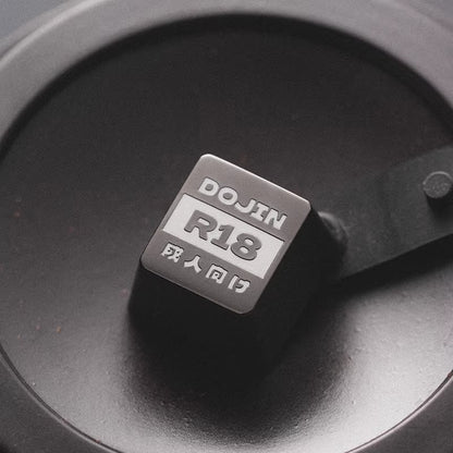 Dojin adult 18 ban, metal material enamel craft personalized keycaps, mechanical keyboard decoration creative keycaps