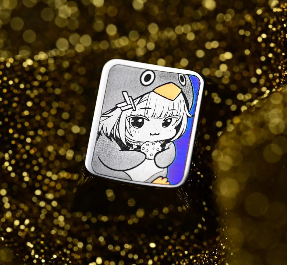 Meme, Phoebe, 1U titanium alloy personalized keycaps, cute cartoon mechanical keyboard decoration keycaps for anime and game secondary creation