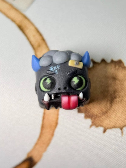 Original design of Little Devil, multi-color resin personalized keycaps that do not fade or corrode, mechanical keyboard decorative keycaps, cute cartoon art keycaps, creative keycaps