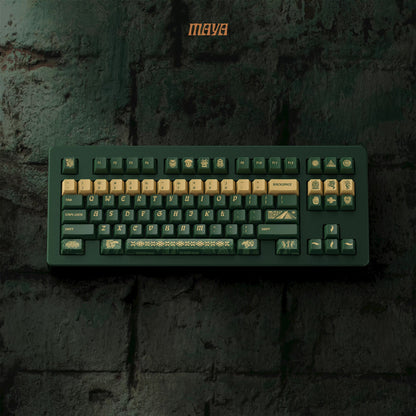 Maya ancient civilization themed keycaps, PBT material sublimation technology, mechanical keyboard themed personalized decorative keycaps
