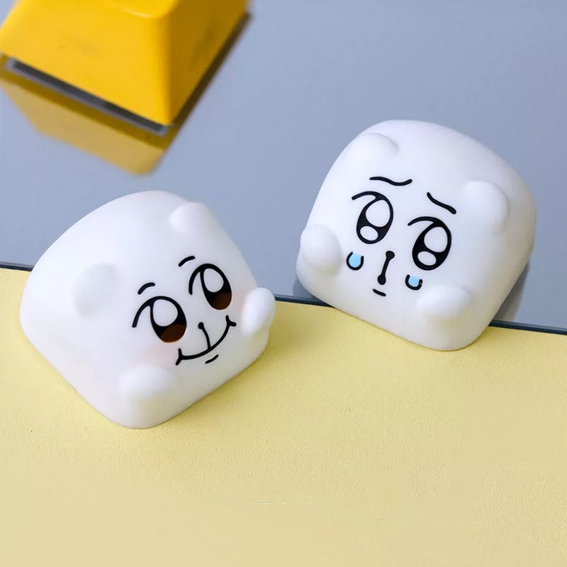 Dough emoticons, multi-color resin personalized keycaps, cartoon image creative keycaps, mechanical keyboard decorative keycaps