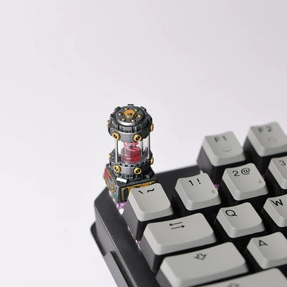 Resident Evil themed resin coated bio gene spiral personalized keycaps, mechanical keyboard decorative keycaps
