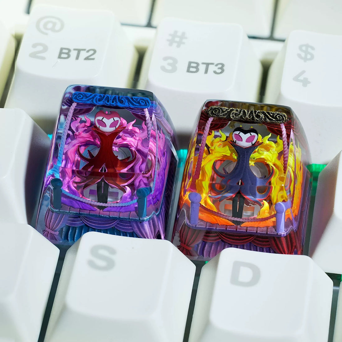 Hollow Knight, Grimm, Crystal Resin Personalized Keycaps, Anime Game Culture Creative Resin Keycaps, Mechanical Keyboard Art Decorative Keycaps