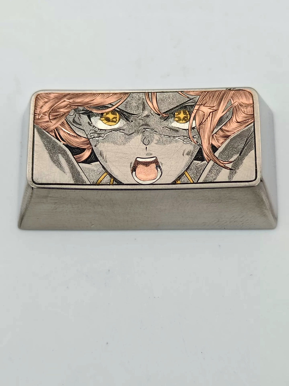 Titanium alloy hand carved, inlaid with gold, silver, copper, customized personalized keycap collection.