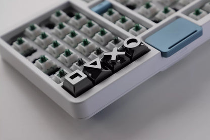 Metal keycaps, game console themed keycaps, mechanical keyboards, personalized keycaps, all metal game console keycaps, decorative keycaps