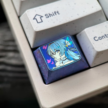 Honkai: Star Rail, Firefly, 1.25U titanium alloy personalized keycaps, game creative cultural mechanical keyboard decorative keycaps, metal art keycaps