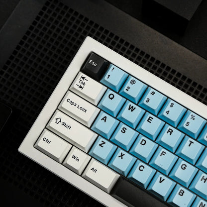 Cloud and Rain Theme Design Keycap Set, PBT Double Color Injection Molding  Personalized Keycap Set, Compatible with 61/64/68/75/84/87/104 Key Mechanical Keyboard