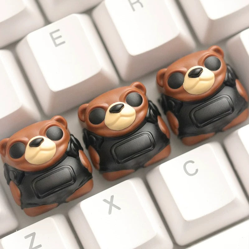 VALORANT， Tactical Bear themed design keycaps, multi-color resin molding, game culture peripheral mechanical keyboard decoration keycaps