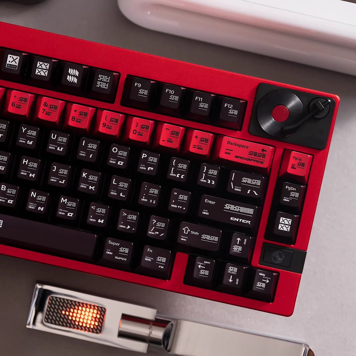 Parameterized metal paint keycaps, made of BPT material, sublimation， Original factory height mechanical keyboard decorative keycaps