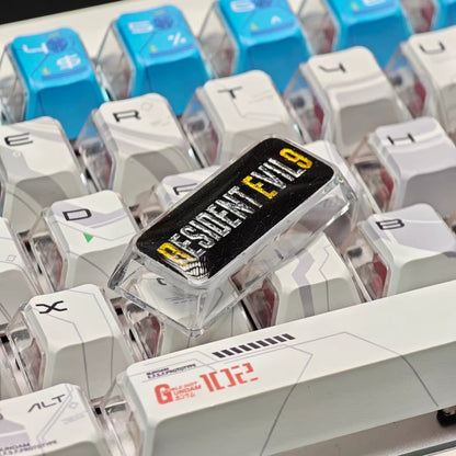 Resident Evil 9, PC Crystal Resin 2.25U Enter Key Personalized Keycap, Anime Game Culture Creative Customized Decorative Keycap