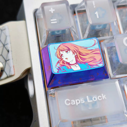 BanG Dream! , Anon Chihaya theme, 1.5U titanium alloy personalized keycaps, anime and game culture creative art keycaps, mechanical keyboard decorative keycaps
