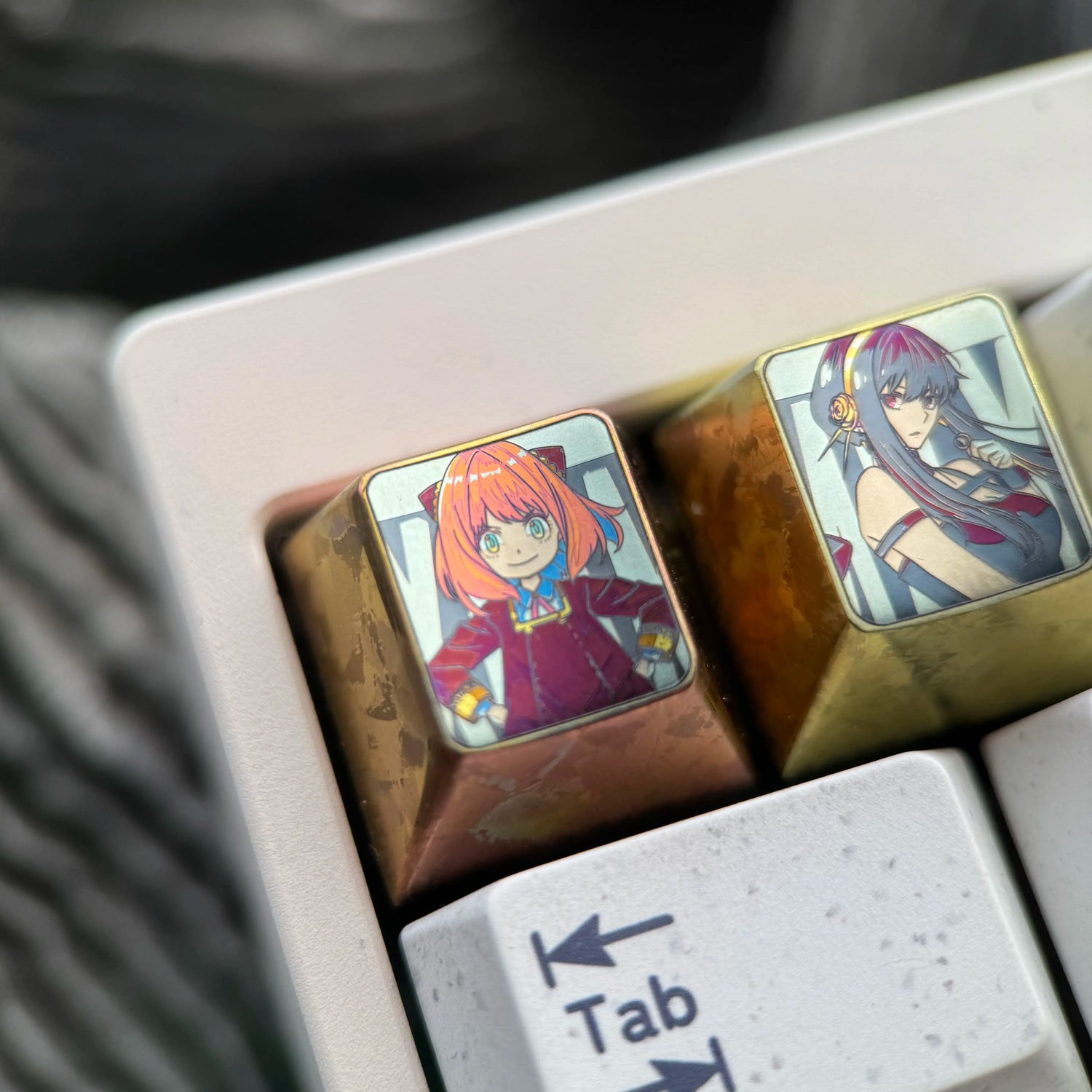 SPY × FAMILY Theme 1 U titanium alloy personalized keycaps, anime and game cultural creative keycaps, mechanical keyboard decorative keycaps