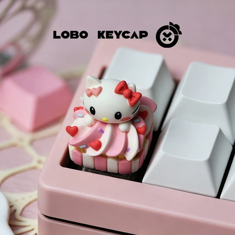 Cupcake, multi-color resin molding, cute cartoon image resin decorative keycaps, mechanical keyboard, handmade artistic keycaps