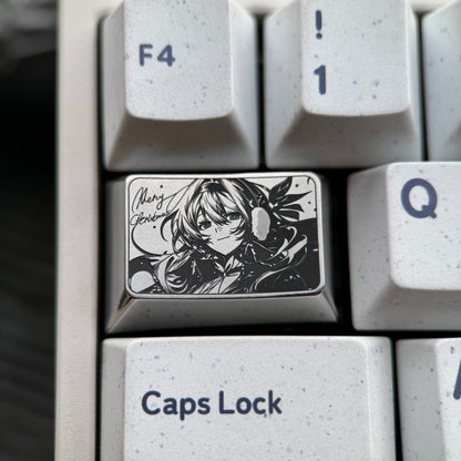 Honkai: Star Rail, Firefly, 1.5U/1.75U titanium alloy precision carved personalized keycaps, anime and game culture creative mechanical keyboard art decorative keycaps
