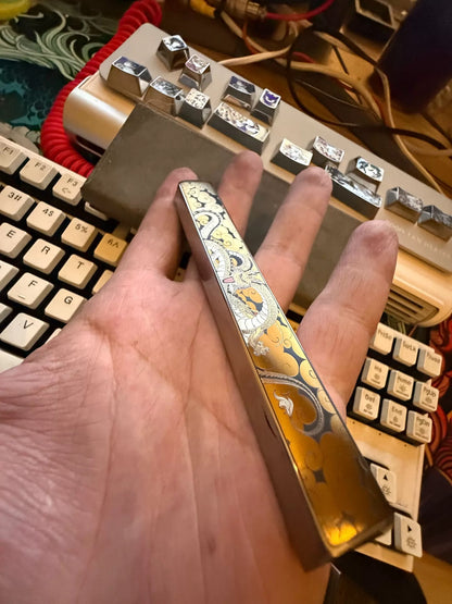 Dragon Ball, Golden Dragon 6.25U Titanium Spacebar, Anime and Game Culture Creative Keycaps, Mechanical Keyboard Decorative Keycaps