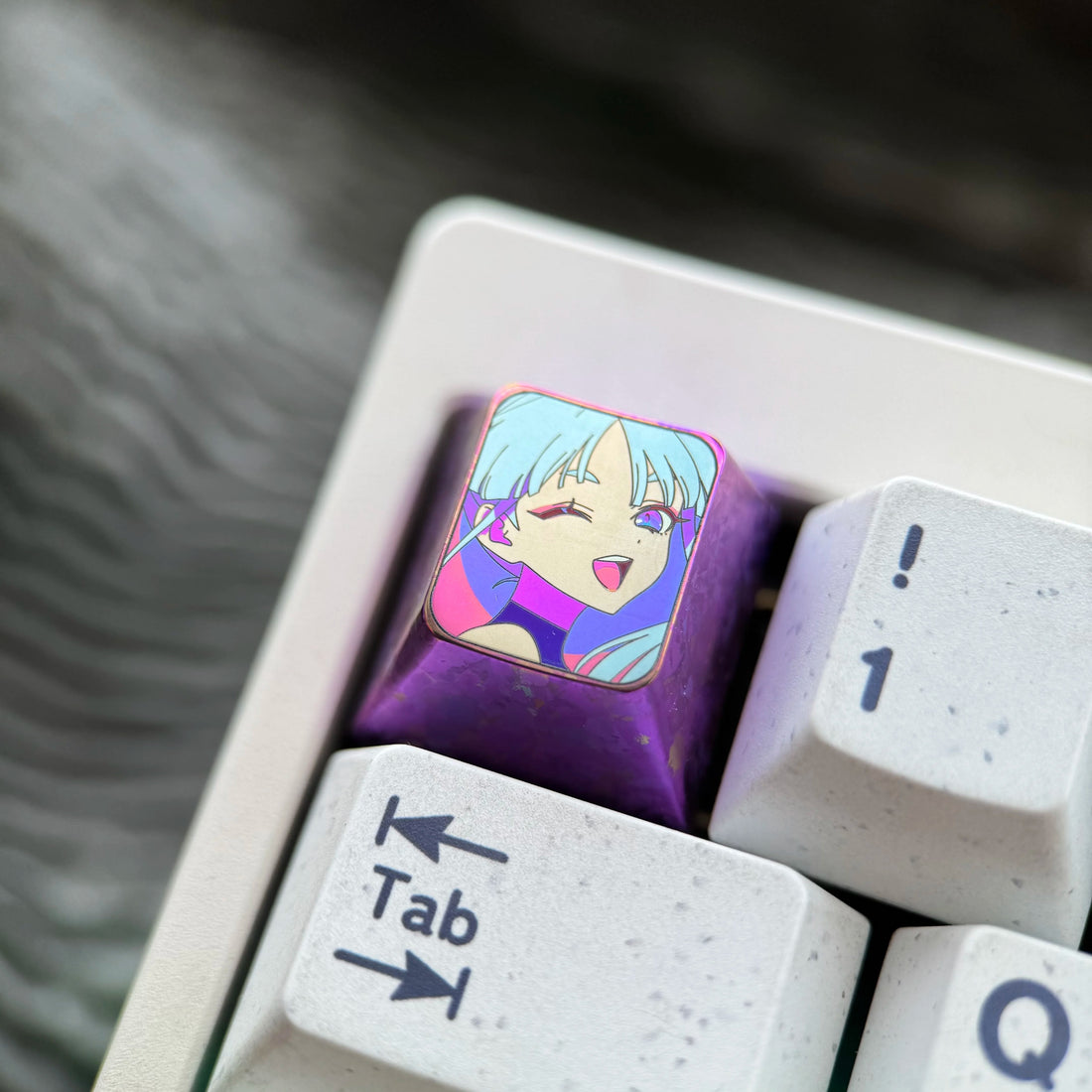 Cosmic Princess Kaguya! Theme design, 1U titanium alloy personalized keycaps, science fiction, music, fantasy mechanical keyboard decorative keycaps.