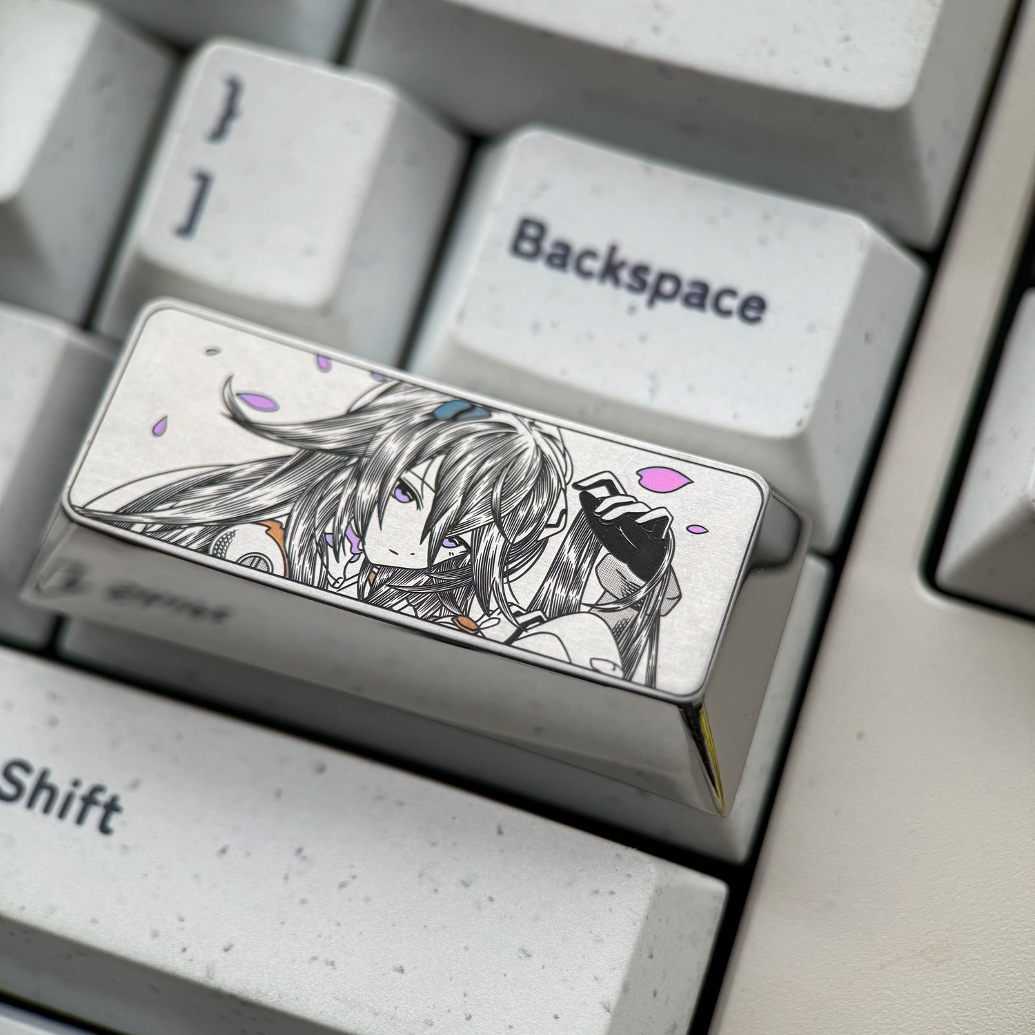 EVA series, Ayanami Rei series, 2.25U precision carved titanium alloy personalized keycaps, anime and game culture innovation mechanical keyboard decorative keycaps