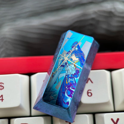 Mechanical keyboard 108% full-size keyboard, PAD keypad number area,+/Enter key, vertical 2U titanium alloy personalized key cap Collection, animation game cultural creative products, mechanical keyboard decorative key cap