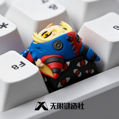 Original design bizarre doll, multi-color resin personalized keycaps artisankeycaps, mechanical keyboard decorative keycaps