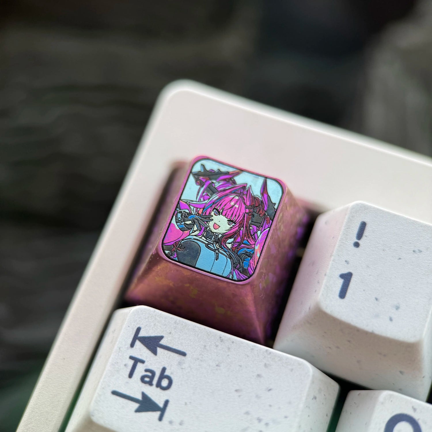 Arknights: Endfield Theme, 1U Titanium Alloy Custom Keycaps, Anime &amp; Gaming Cultural Creative Mechanical Keyboard Decor Keycaps