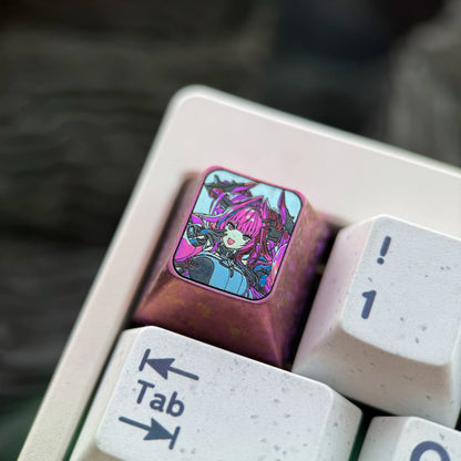Arknights: Endfield Theme, 1U Titanium Alloy Custom Keycaps, Anime &amp; Gaming Cultural Creative Mechanical Keyboard Decor Keycaps