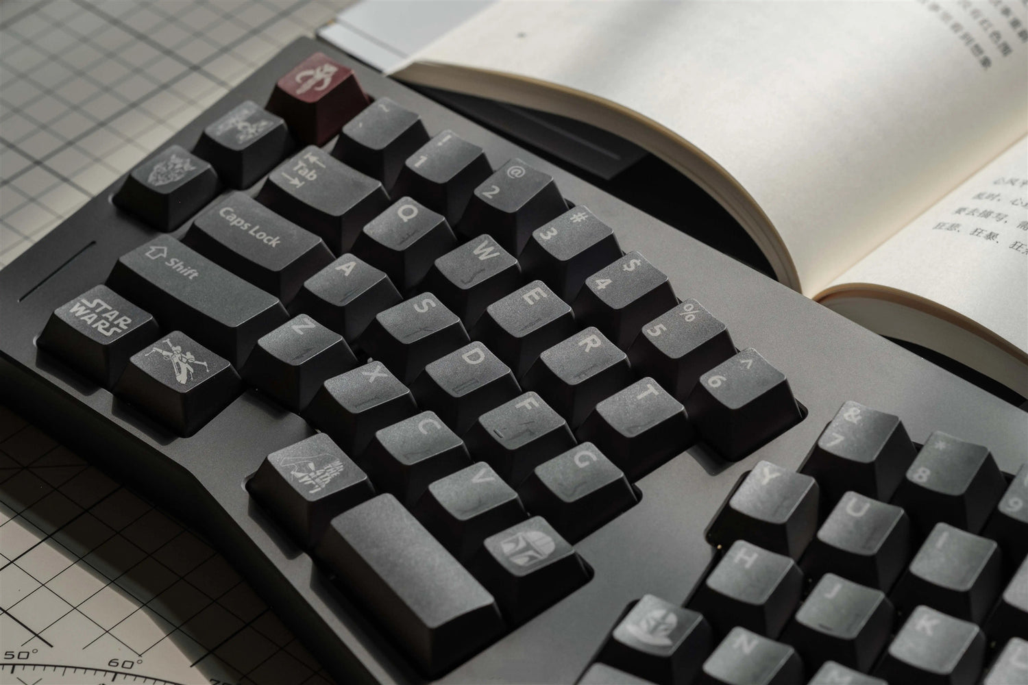 Original sci-fi Star Wars series, The Mandalorian themed keycap factory height 172 key PBT material mechanical keyboard personalized keycap set