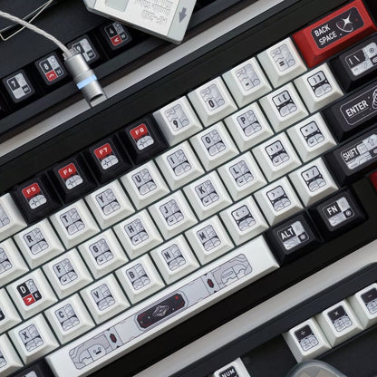 Star Trek Theme Design Keycaps Set, PBT Original Factory Height, PBT material personalized keycaps, mechanical keyboard replacement keycap set, Compatible with 61/64/68/75/84/87/104 Key Mechanical Keyboard Keycap Set