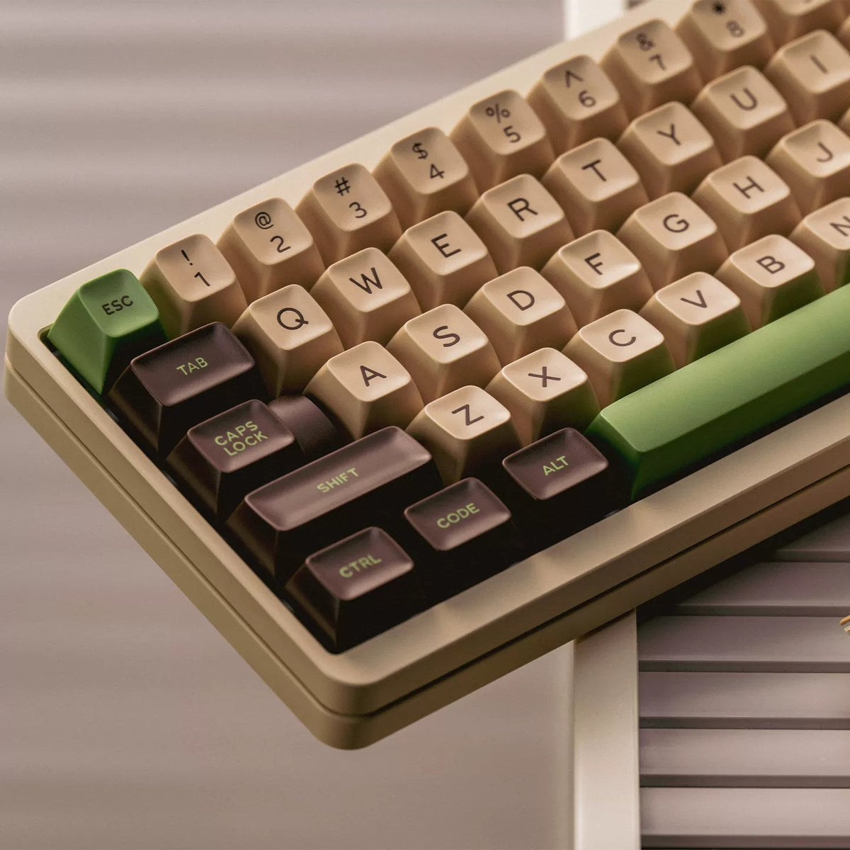 Star Wars, Yoda themed color scheme, ABS two-color injection molding material personalized keycaps, mechanical keyboard replacement keycap set, Daily creative keycap matching, compatible with 61/64/68/75/84/87/104 Key Mechanical Keyboard Keycap Set