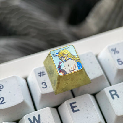 Wuthering Waves, Cartethyia Back, 1U Titanium Alloy Personalized Keycaps, Anime Game Culture Creative Mechanical Keyboard Decorative Keycaps