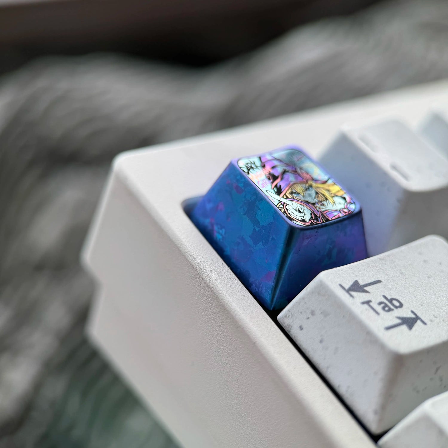 Yu-Gi-Oh! ， Black Magician Girl, 1U titanium alloy personalized keycaps, anime and game cultural creative keycaps, mechanical keyboard decorative keycaps