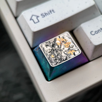 Mushoku Tensei: Jobless Reincarnation, Roxy1.25U precision titanium alloy, anime, game, novel, metal personalized keycaps
