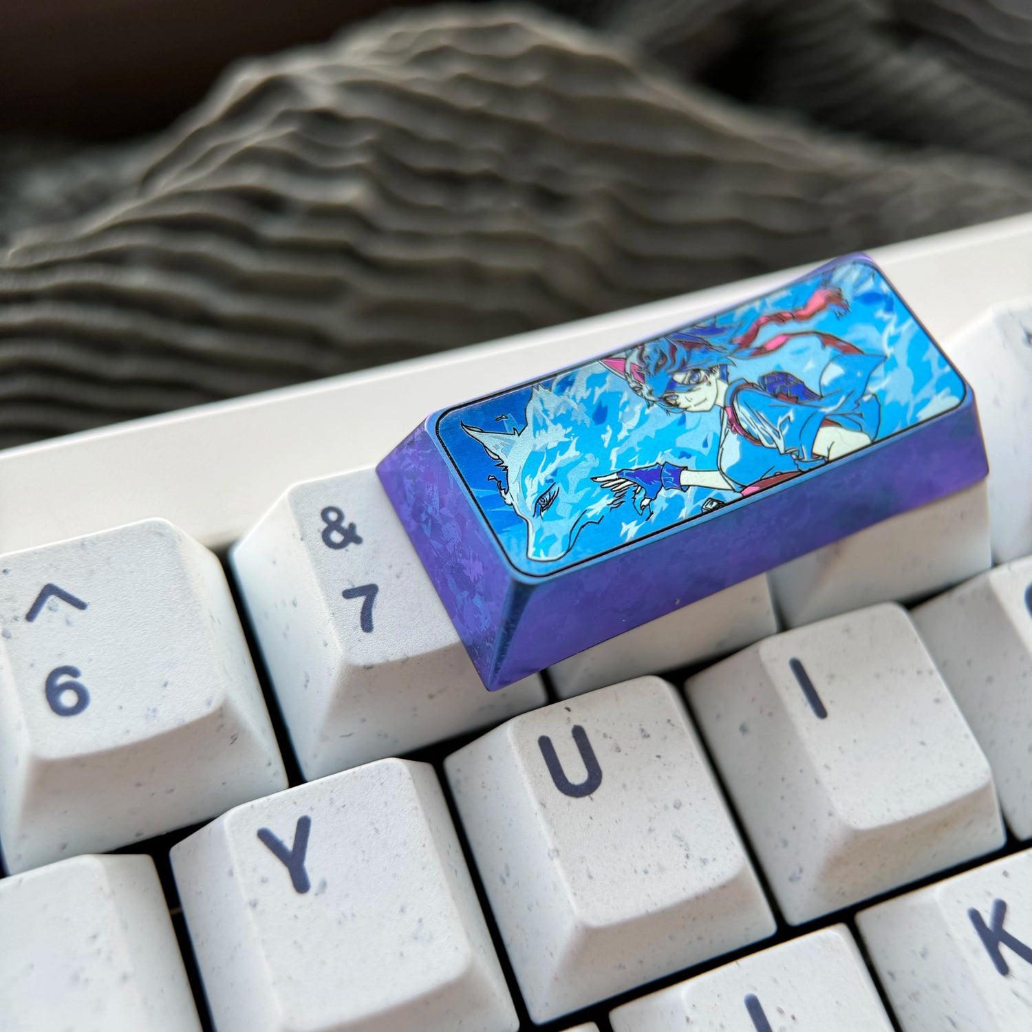 Overwatch 2, Kiriko, 2.25U/2.75U titanium alloy personalized keycaps, anime and game culture creative metal carving decorative keycaps