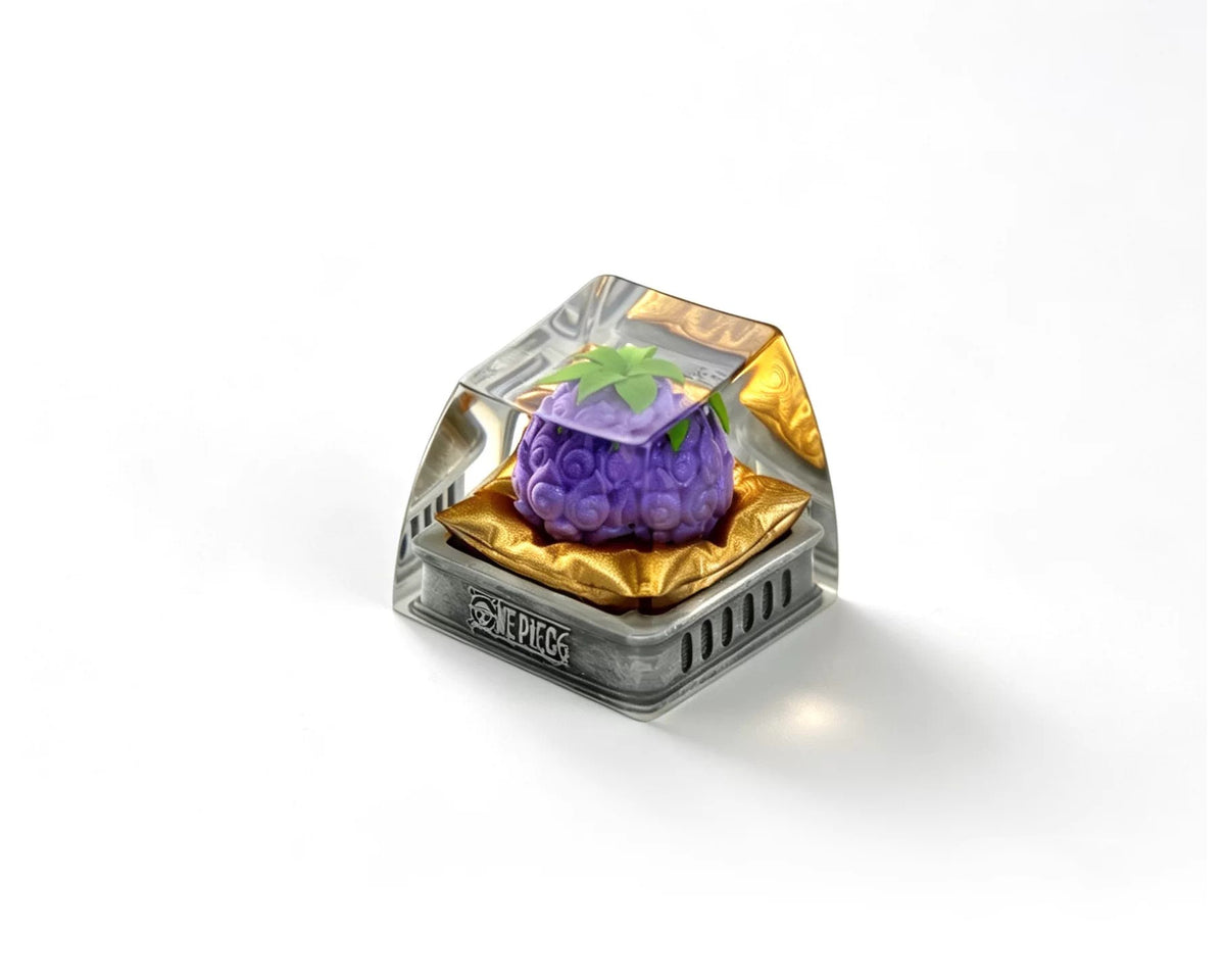 One Piece series, Devil Fruit/Akuma no Mi theme coating and sealing design, Crystal Resin Personalized Keycaps, Anime Game Culture Creative Resin Keycaps, Mechanical Keyboard Art Decorative Keycaps