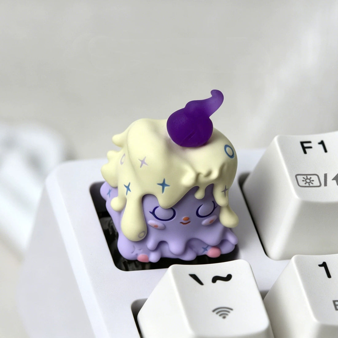 Original design, candle elf multi-color resin personalized keycaps, cartoon image mechanical keyboard decorative keycaps